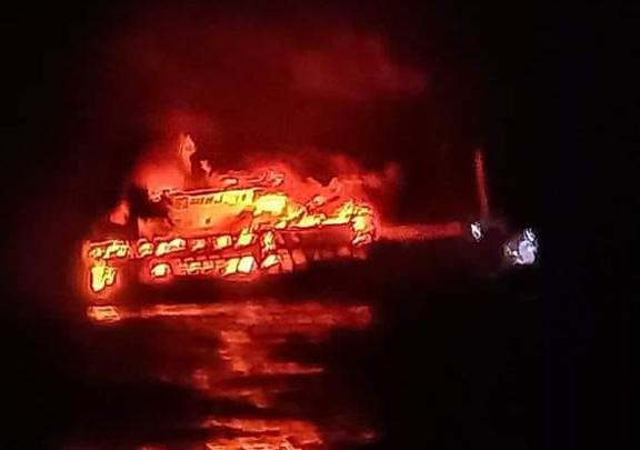 One year-old girl, 2 others perish in mid-sea ferry fire