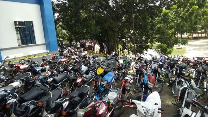 More than 100 motorcycles impounded due to various traffic violations in North Cotabato