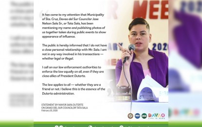 Sara slams Davao del Sur councilor for using her name, photo in campaign