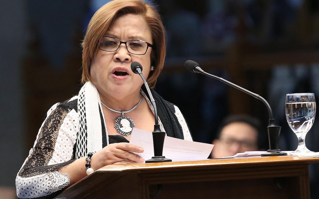‘Speak up for the truth,’  De Lima says after poll shows more Pinoys believe criticizing gov’t ‘dangerous’