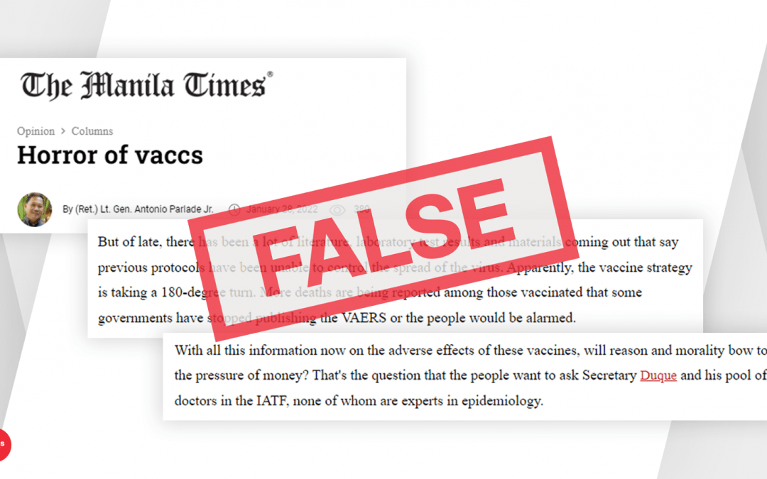 FACT-CHECK: Covid-19 vaccines do not cause deaths among the vaccinated