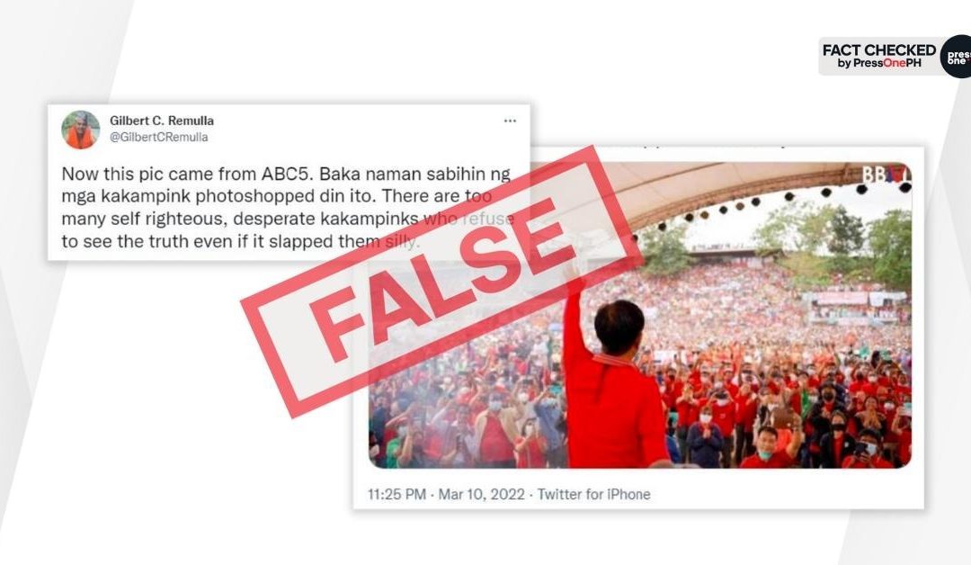 FACT-CHECK: Gilbert Remulla wrongly claims ABC5 is the original source of the Tabuk, Kalinga rally photo of Bongbong Marcos
