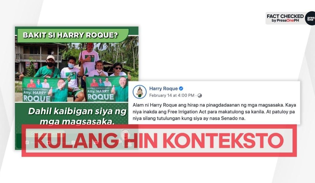 FACT-CHECK: Dati nga partylist congressman Harry Roque in diri la amo an tagsurat han RA 11037