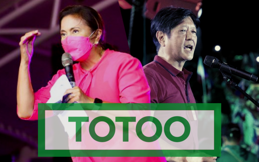 FACT CHECK: Sinabi ni Robredo na ilang ulit na niyang tinatalo si Marcos Jr. sa mga election-related contests