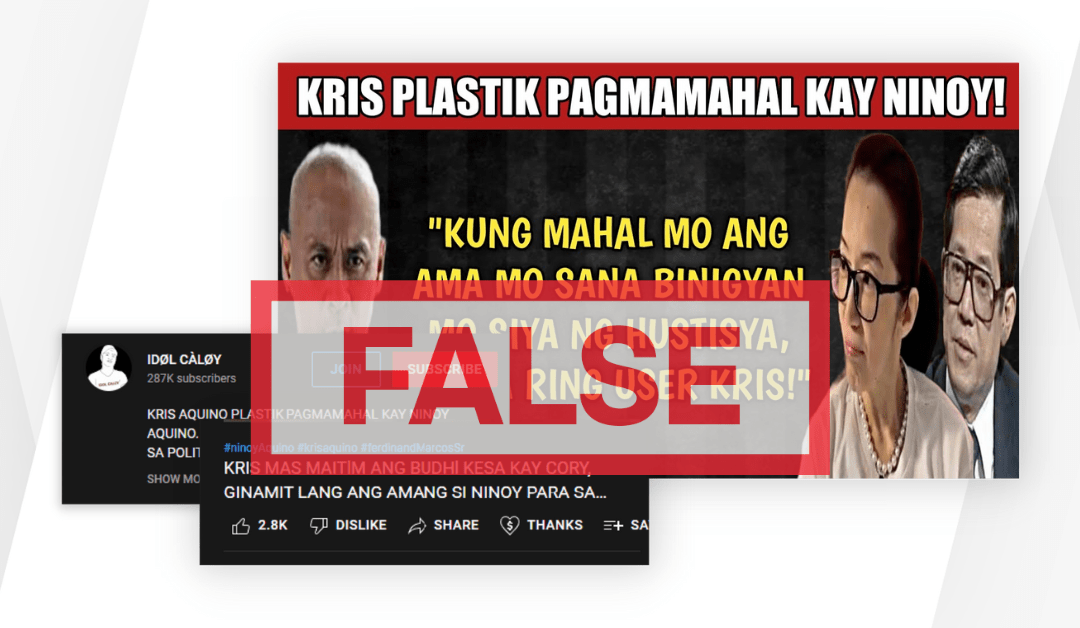 FACT-CHECK: Political analyst did not say Kris Aquino used late father to increase her popularity
