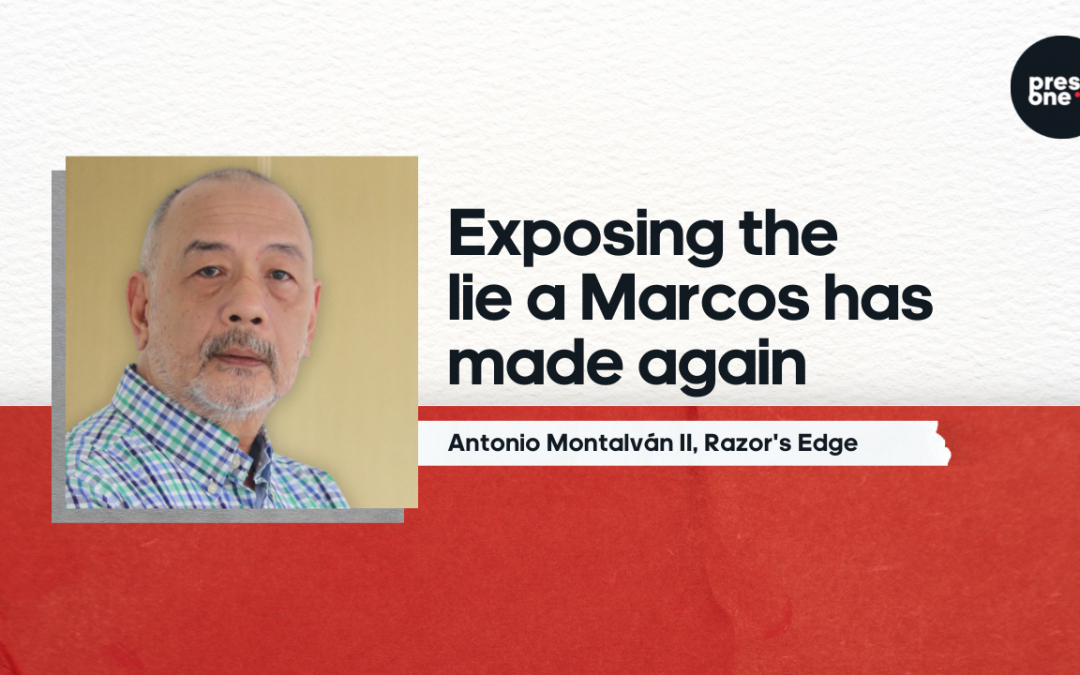Exposing the lie a Marcos has made again