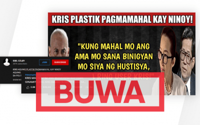 FACT-CHECK: Usa nga political analyst waray siring nga hi Kris Aquino ginamit an iya tatay para  madugngan an iya kasikatan