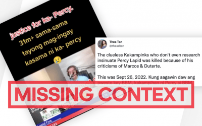 FACT-CHECK: Context missing from TikTok video of Percy Lapid saying he will support Marcos