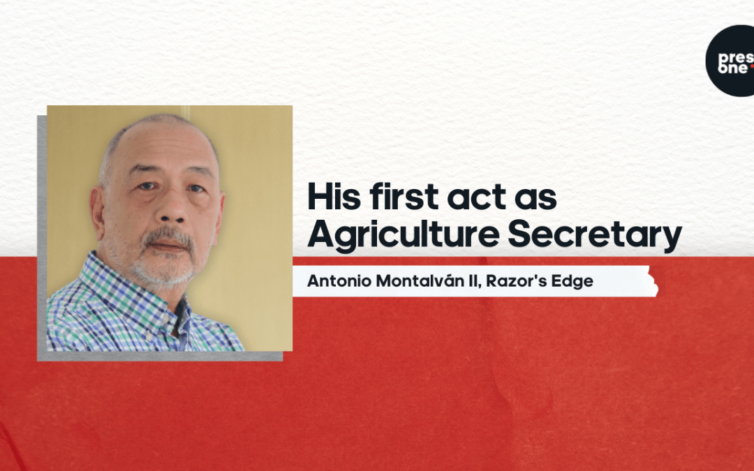 His first act as Agriculture Secretary