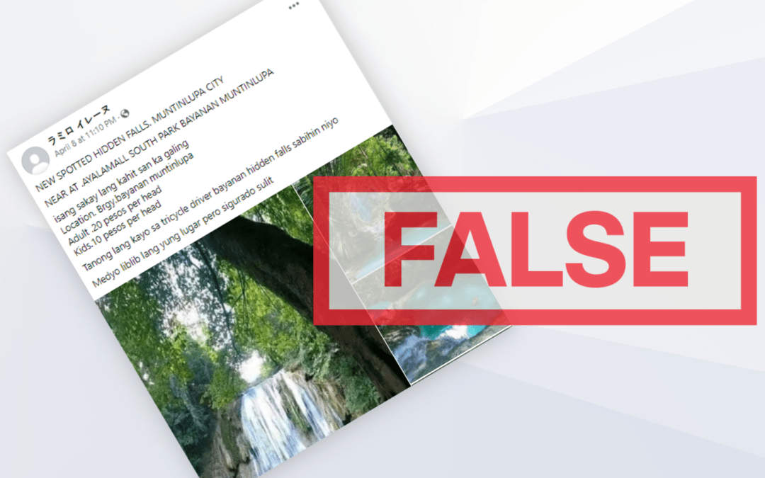 FACT-CHECK: No hidden falls in Bayanan, Muntinlupa