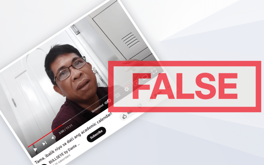 FACT-CHECK: ‘Yellows’ did not change DepEd school calendar