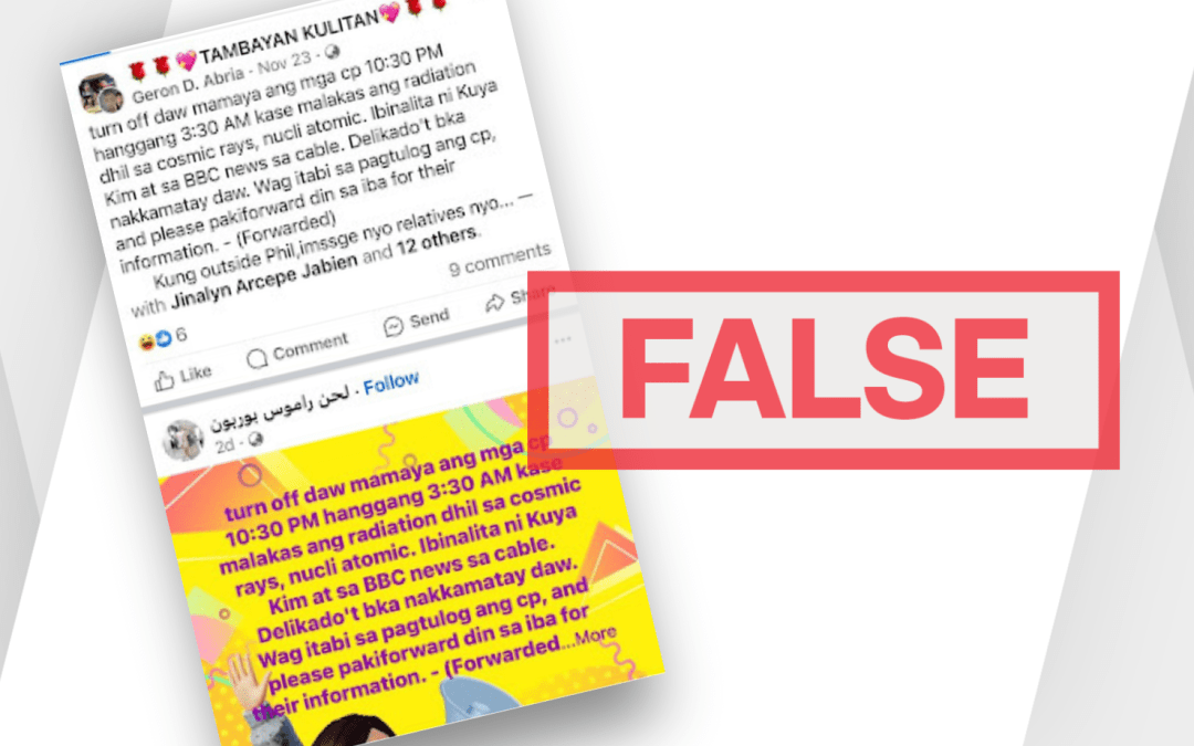 FACT-CHECK: Kim Atienza and BBC News did not warn against cosmic rays