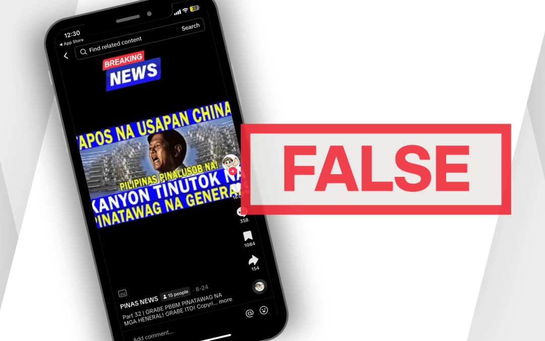FACT-CHECK: Marcos Jr. did not summon military generals to war against China