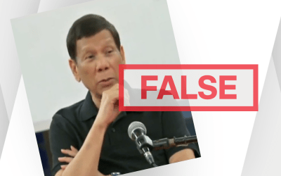 FACT-CHECK: Duterte denies calling Marcos Jr. a drug addict