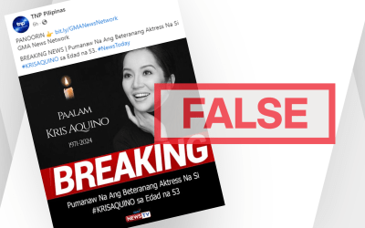 FACT-CHECK: Kris Aquino is not dead