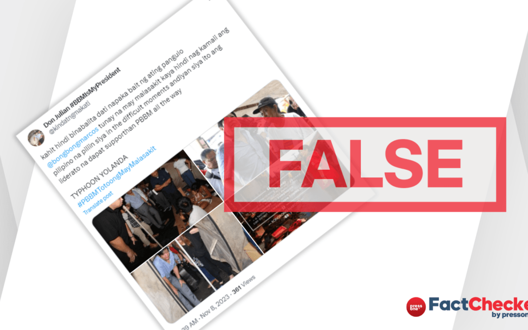 FACT-CHECK: Bongbong Marcos’s visit to Typhoon Yolanda victims was covered by the media
