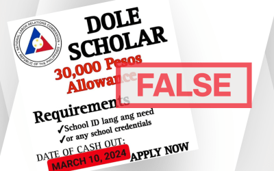 FACT-CHECK: DOLE-NLRC not offering scholarship allowances