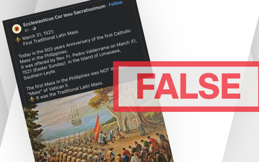 FACT-CHECK: Facebook post uses wrong painting to depict first Mass in PH