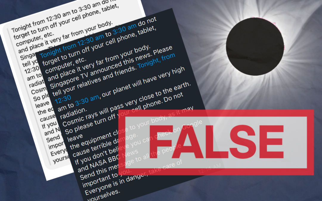 FACT-CHECK: Hoax messages raise false alarm over exposure to ‘cosmic rays’