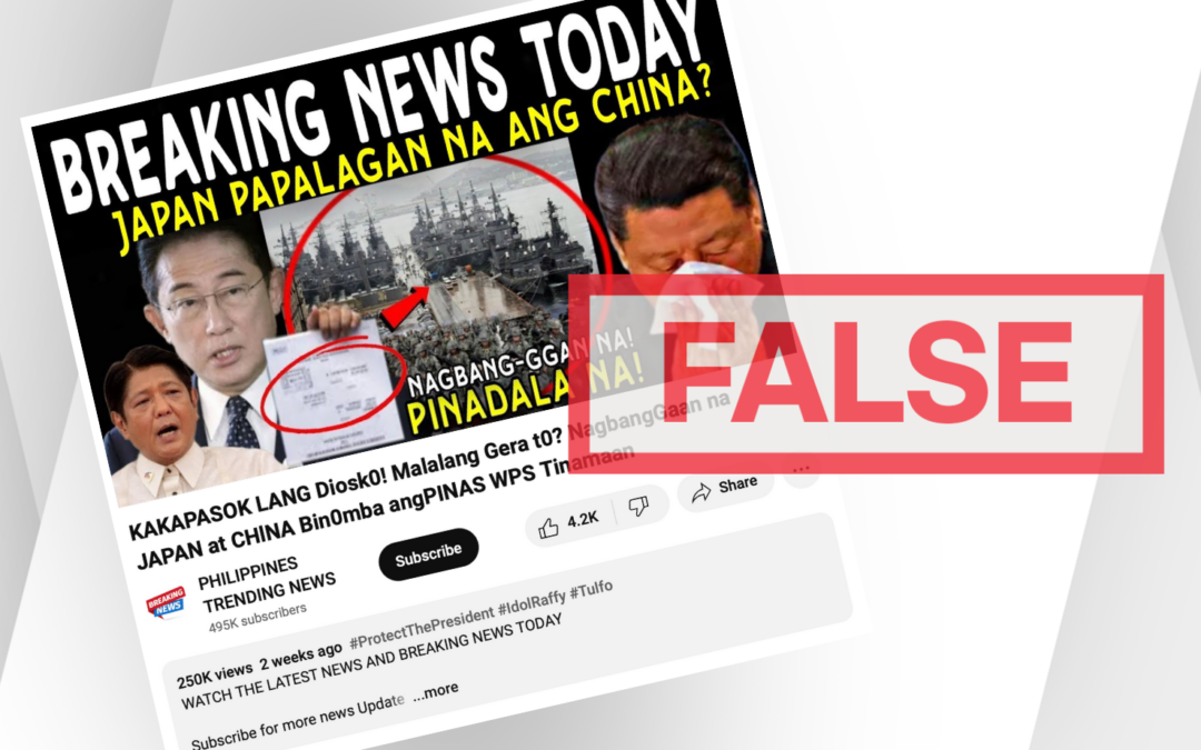 FACT-CHECK: The Philippines was not bombed by China due to tensions in the West Philippine Sea